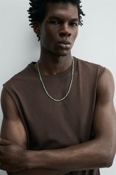 CHAÎNE FANTAISIE PIERRE - Vert d'eau de Zara - Image 1