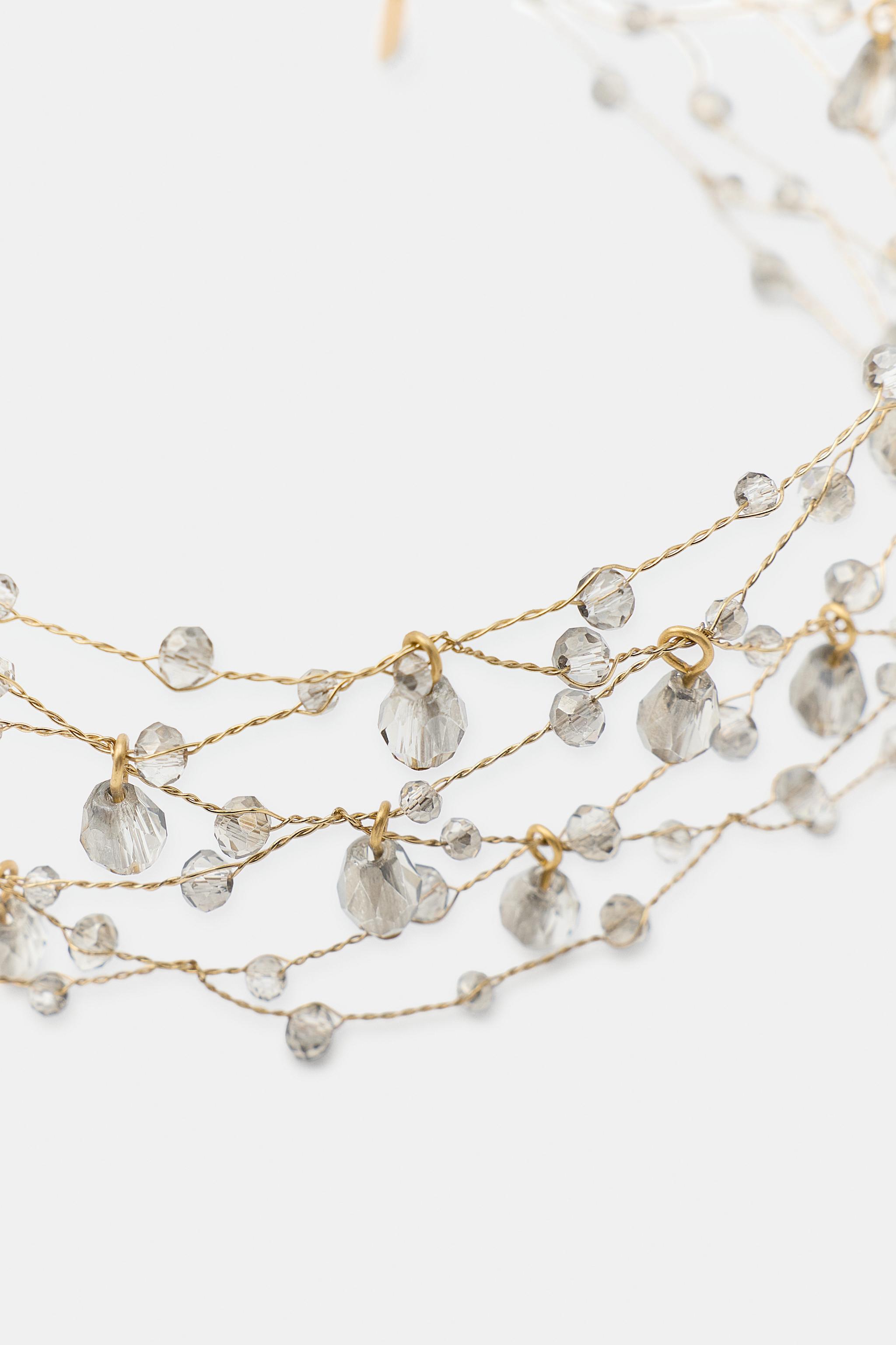 METALLIC MULTI-STRAND CRYSTAL CHOKER