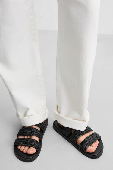 BRAIDED STRAP SANDALS - Black by Zara - Image 2