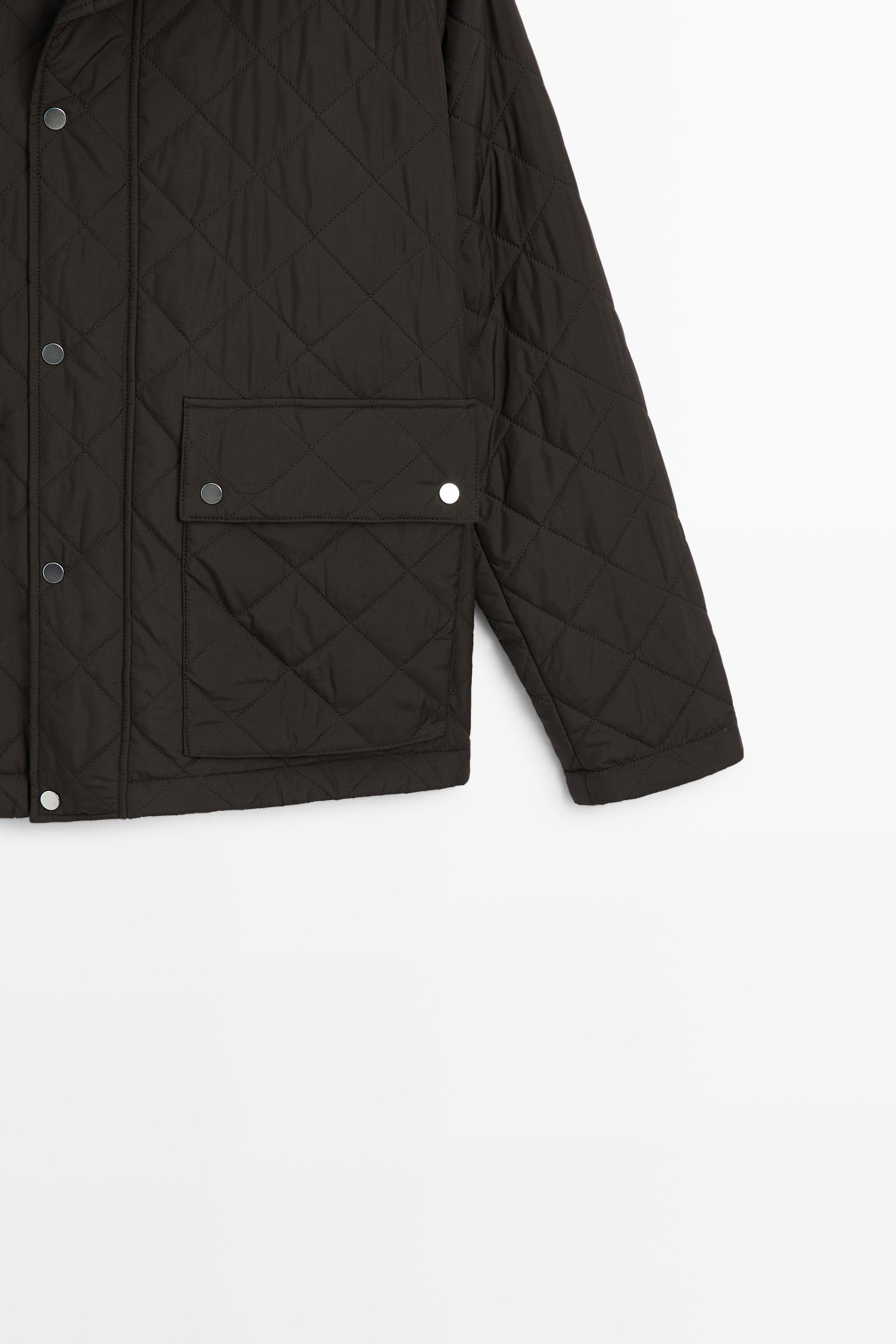 Veste matelassée col velours côtelé