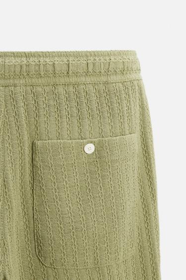 TEXTURED TROUSERS - Moss green by Zara - Image 8