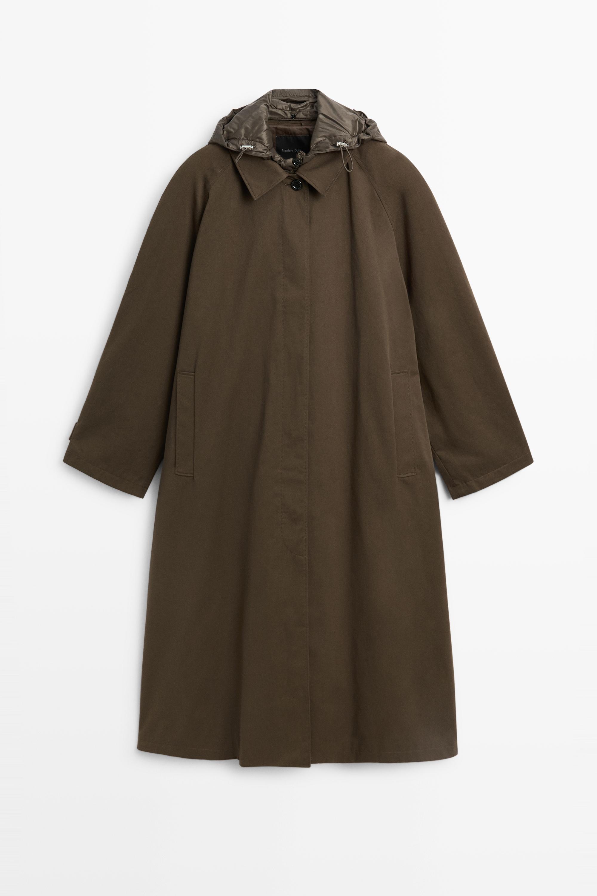 Removable Hood Trench Coat