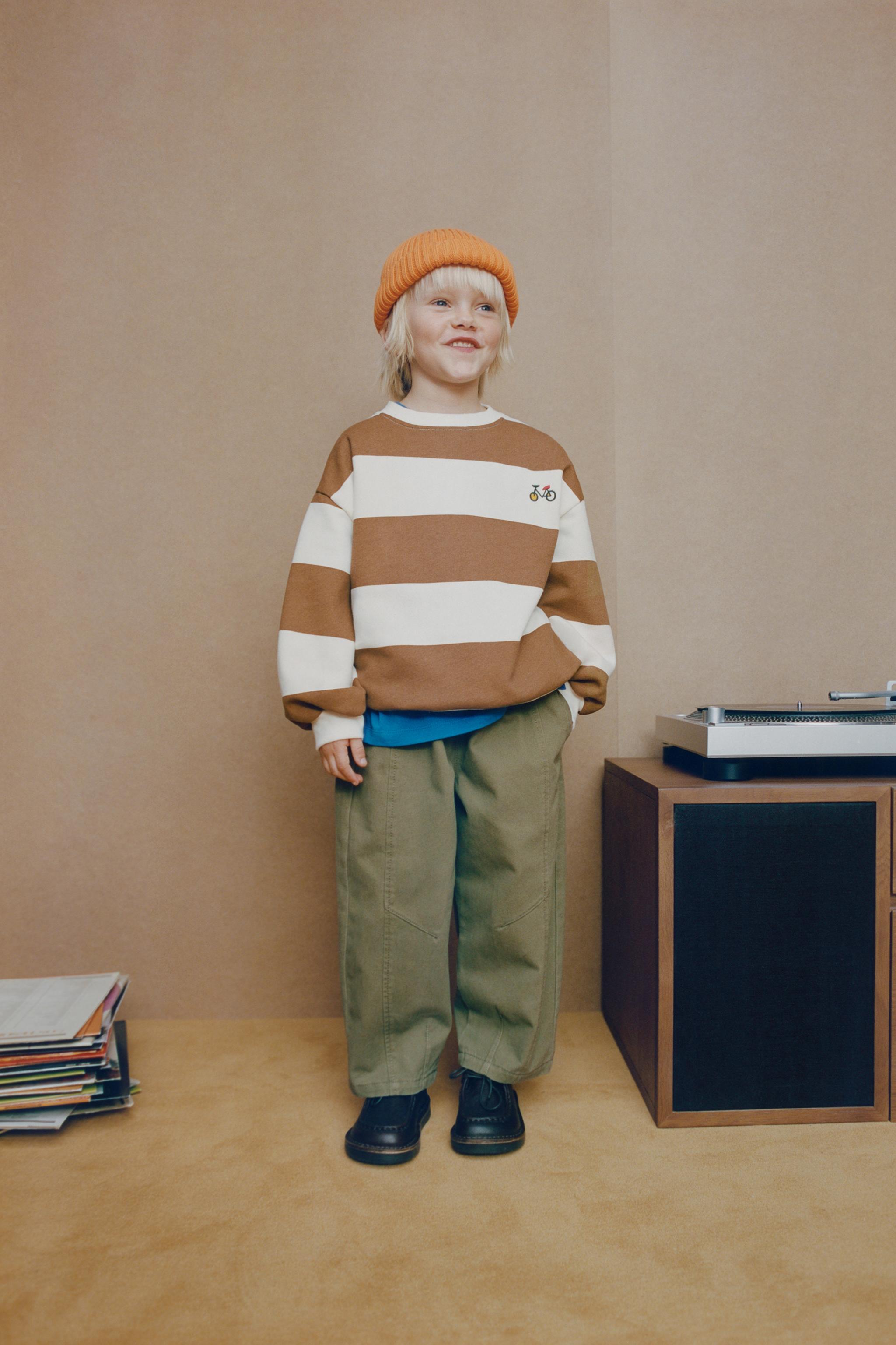 SWEAT À RAYURES BRODÉ