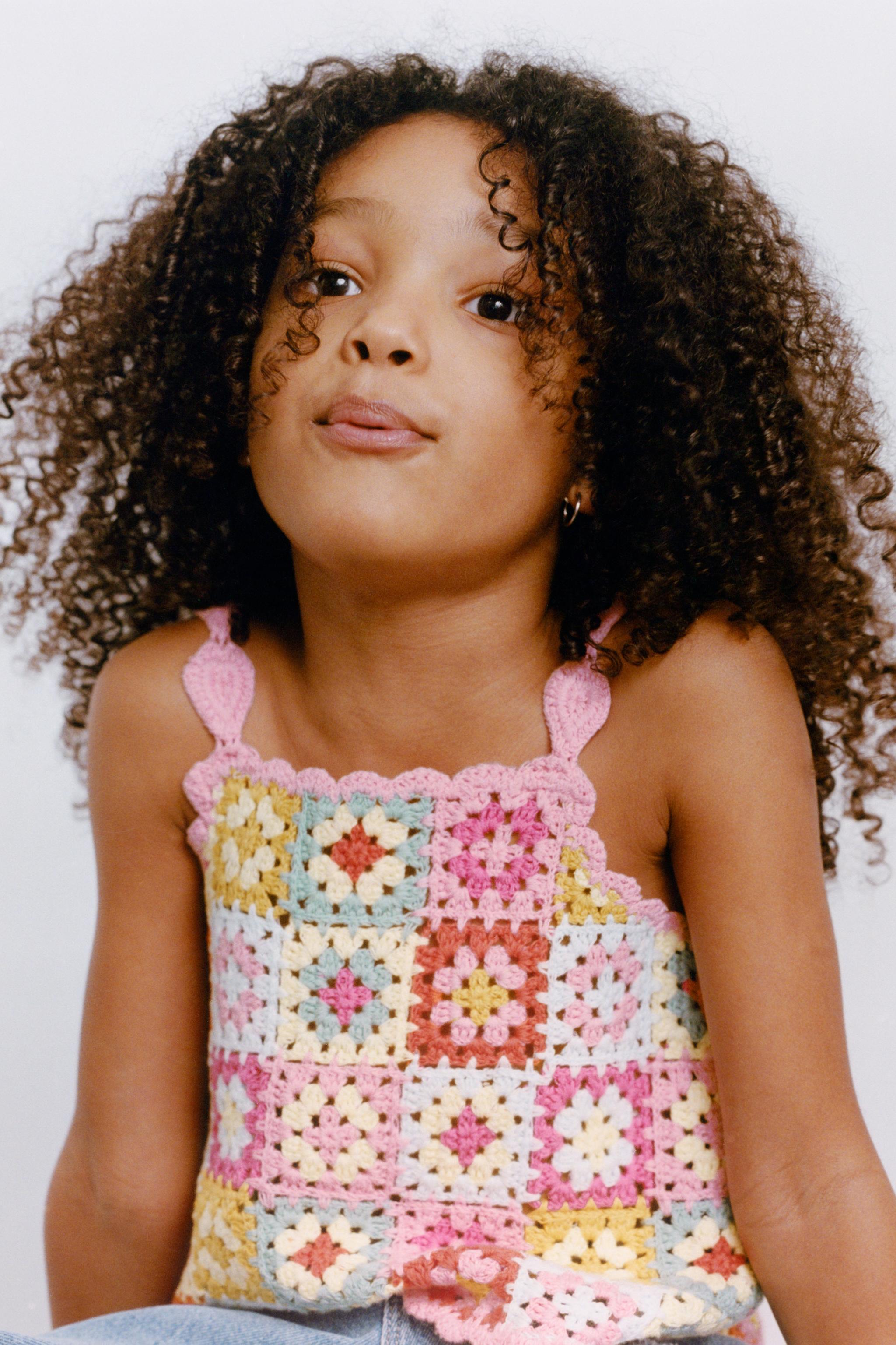 CROCHET KNIT HEARTS TOP - Multicolored | ZARA United States