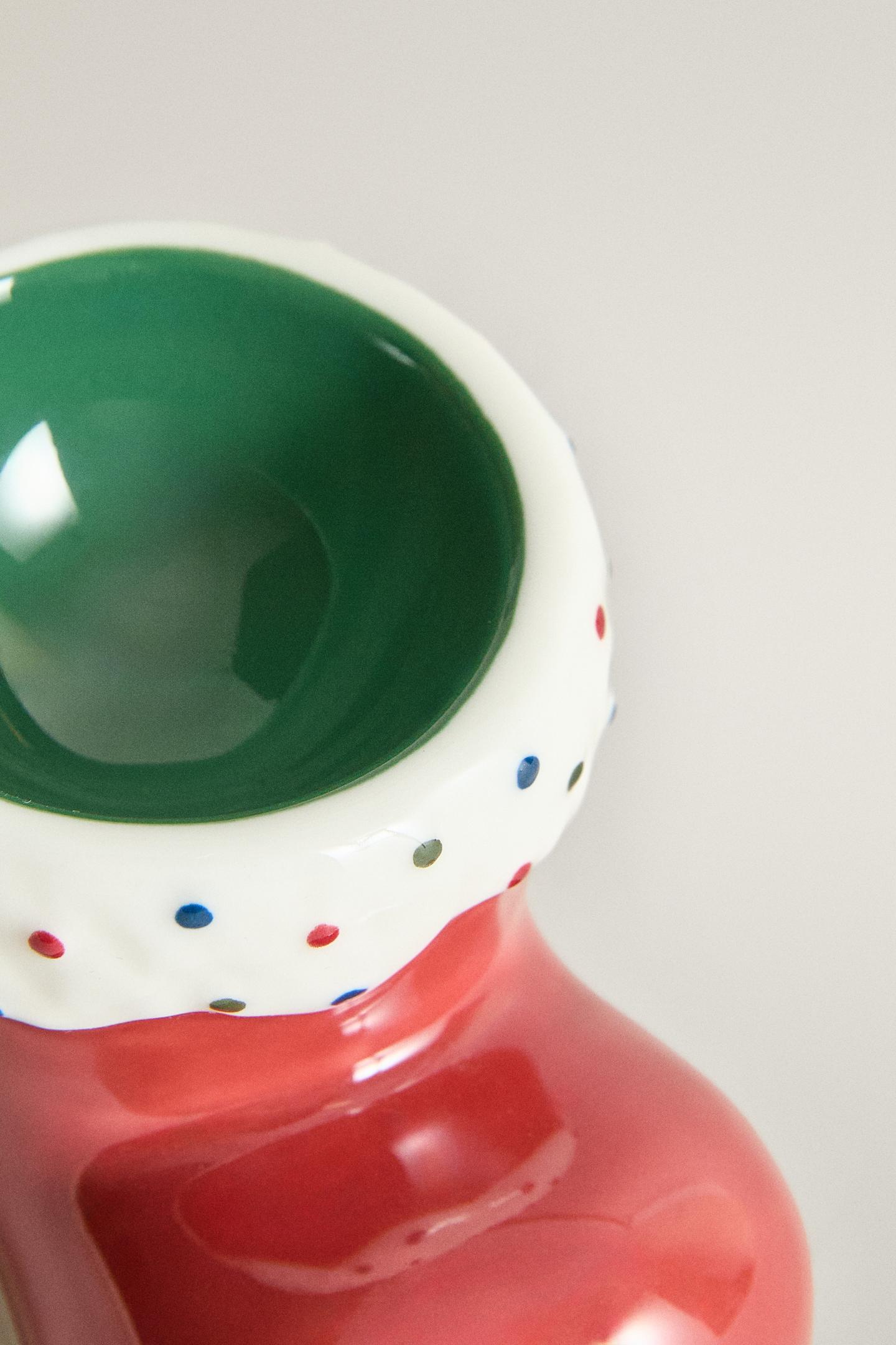 Детские ботинки Zara Stoneware Christmas Boot Egg Cup, цвет: Разноцветный — фото 3