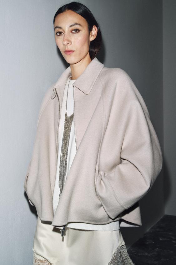 ZW COLLECTION WOOL JACKET WITH ZIP