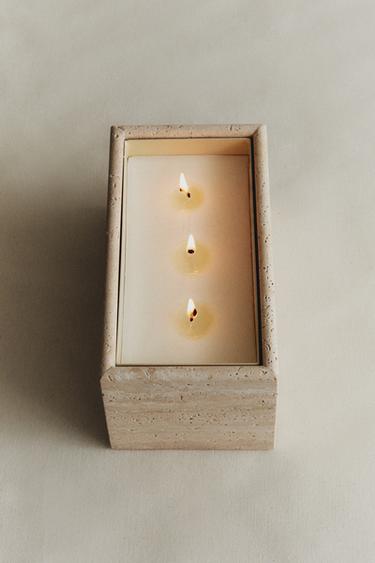 شمعة ديكور رخام - بيج الخاص بـ Zara