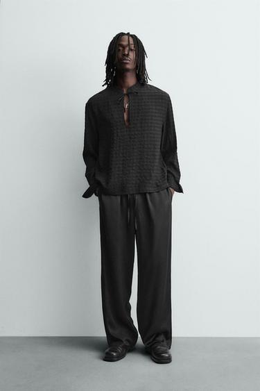 FLUID JOGGER WAIST TROUSERS - Black by Zara - Image 0