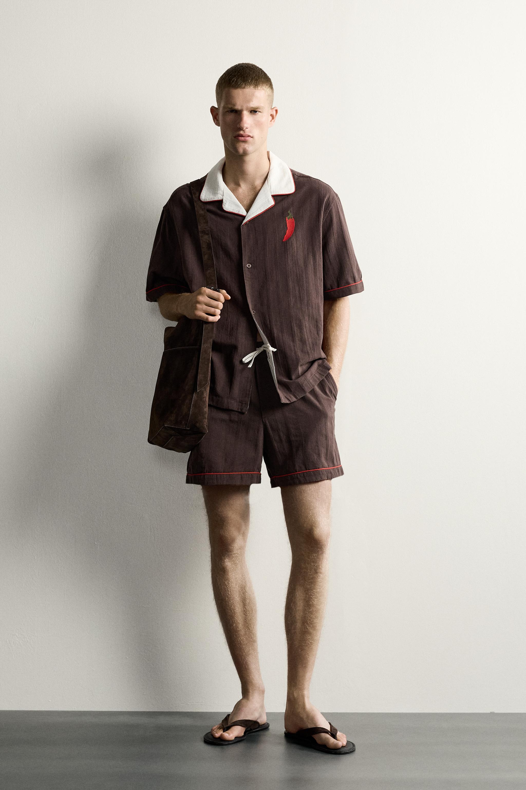 TOMATO EMBROIDERY SHORTS