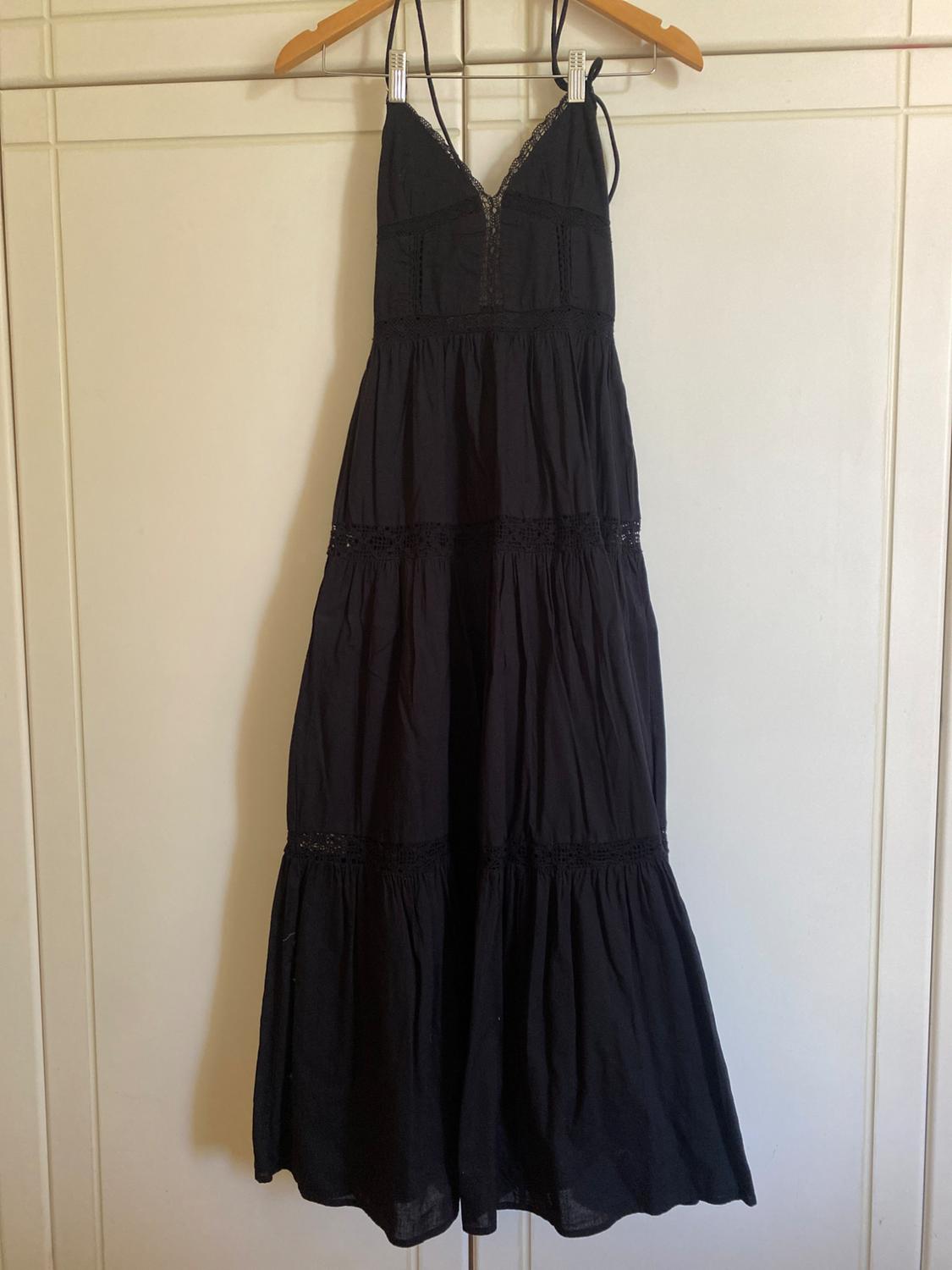 MIDI DRESS WITH LACE TRIM