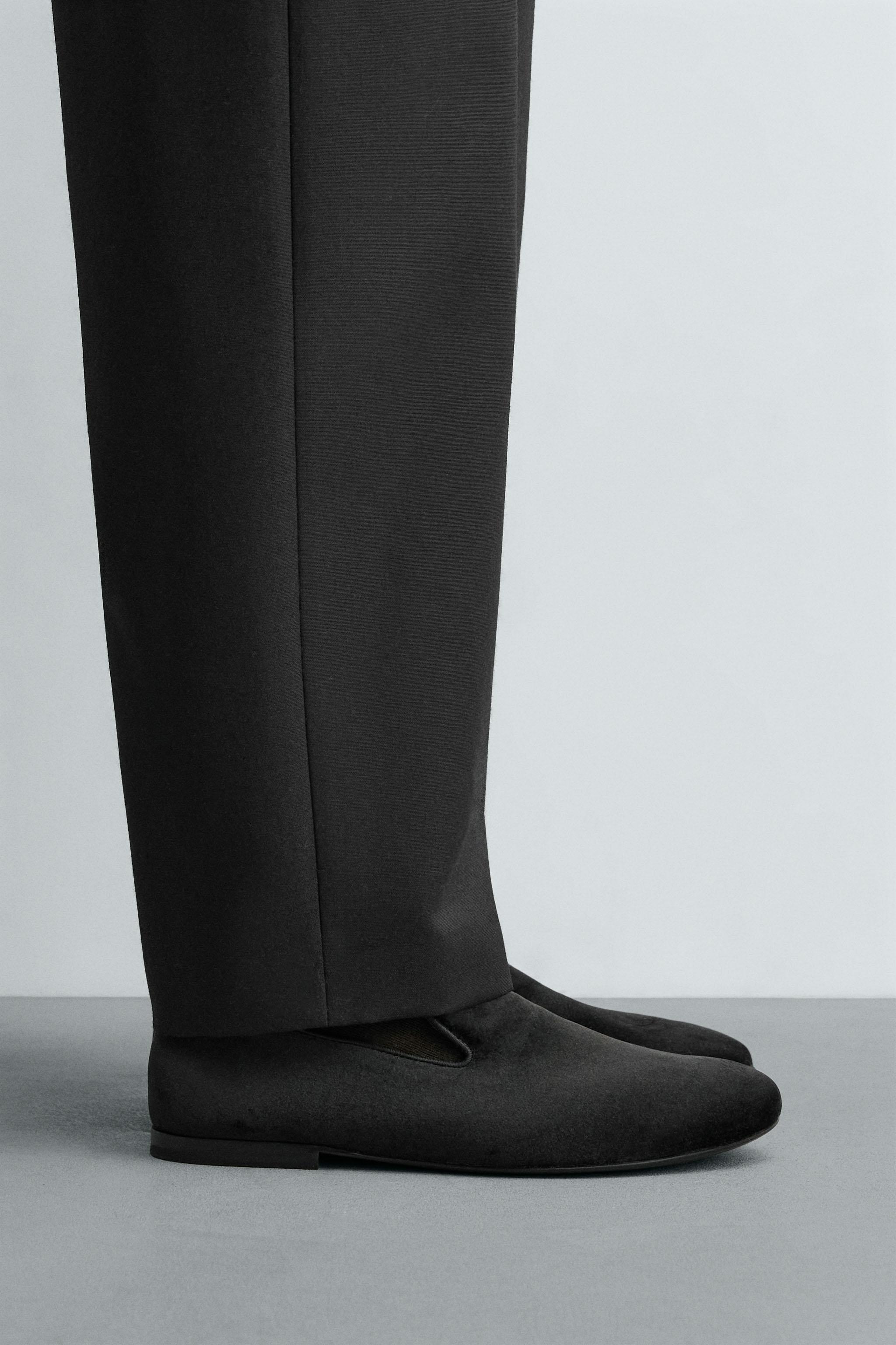 ベルベットエフェクトモカシン - ブラック | ZARA Japan / 日本