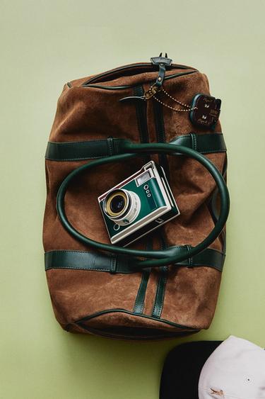 LEATHER TRAVEL BAG - Dark beige by Zara