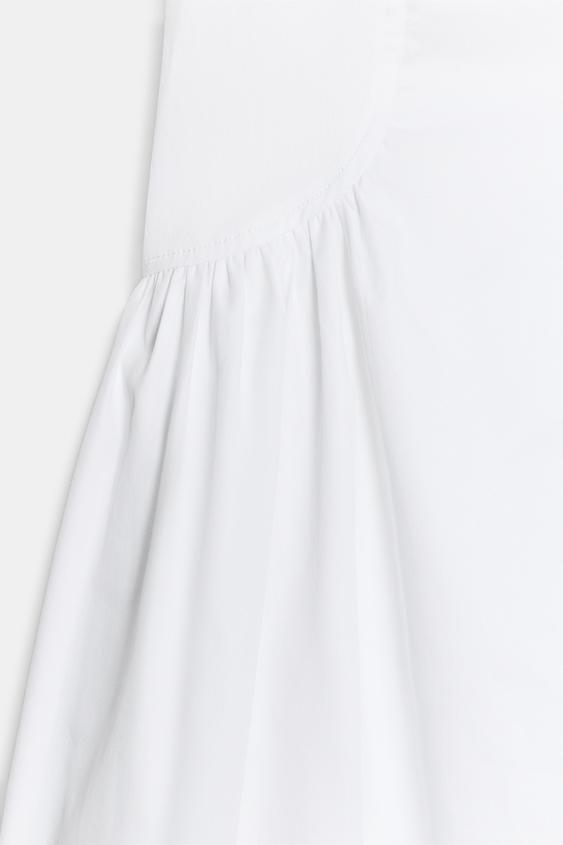zara white dress open back OPEN BACK MIDI DRESS - White
