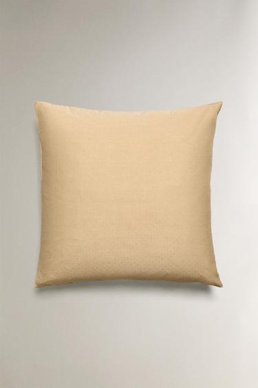 TAIE D’OREILLER COTON TEXTURÉ - Beige clair de Zara - Image 1