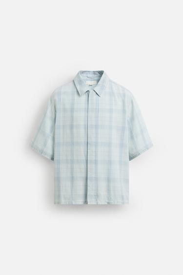 CHECK SHIRT - Blue by Zara - Image 5