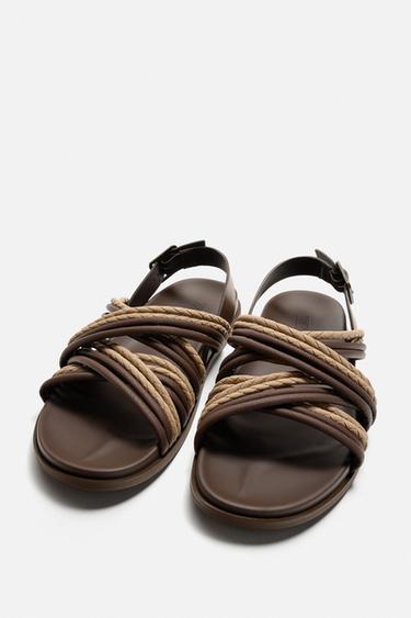 CONTRAST STRAPPY SANDALS - Two-tone by Zara - Image 1
