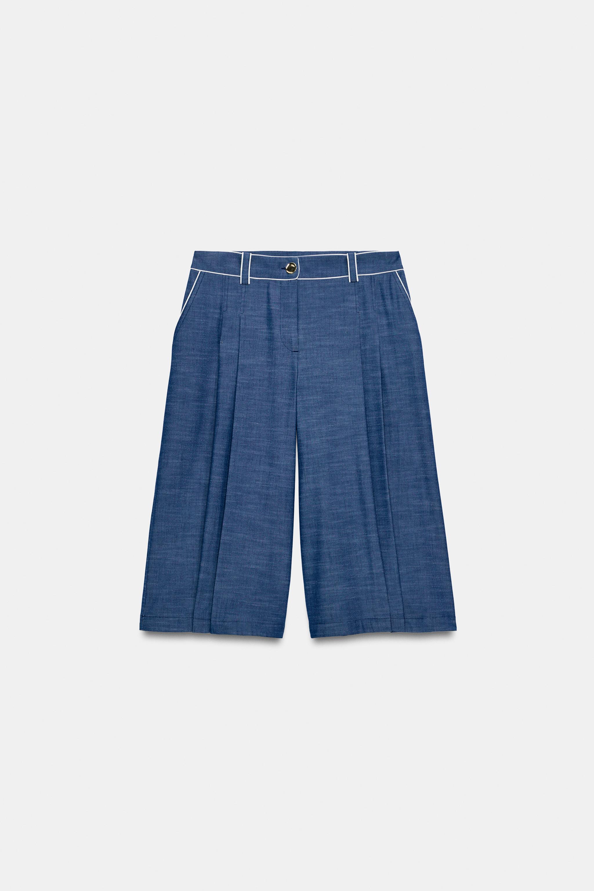 LONG CONTRAST PIPING SHORTS
