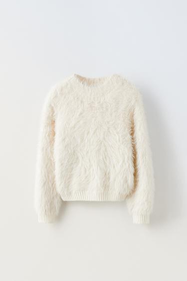 JERSEY PUNTO EFECTO PELO - Crudo de Zara