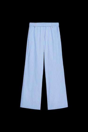 GESTREIFTE HOSE IM PYJAMA-STIL - Blau von Zara - Bild 0