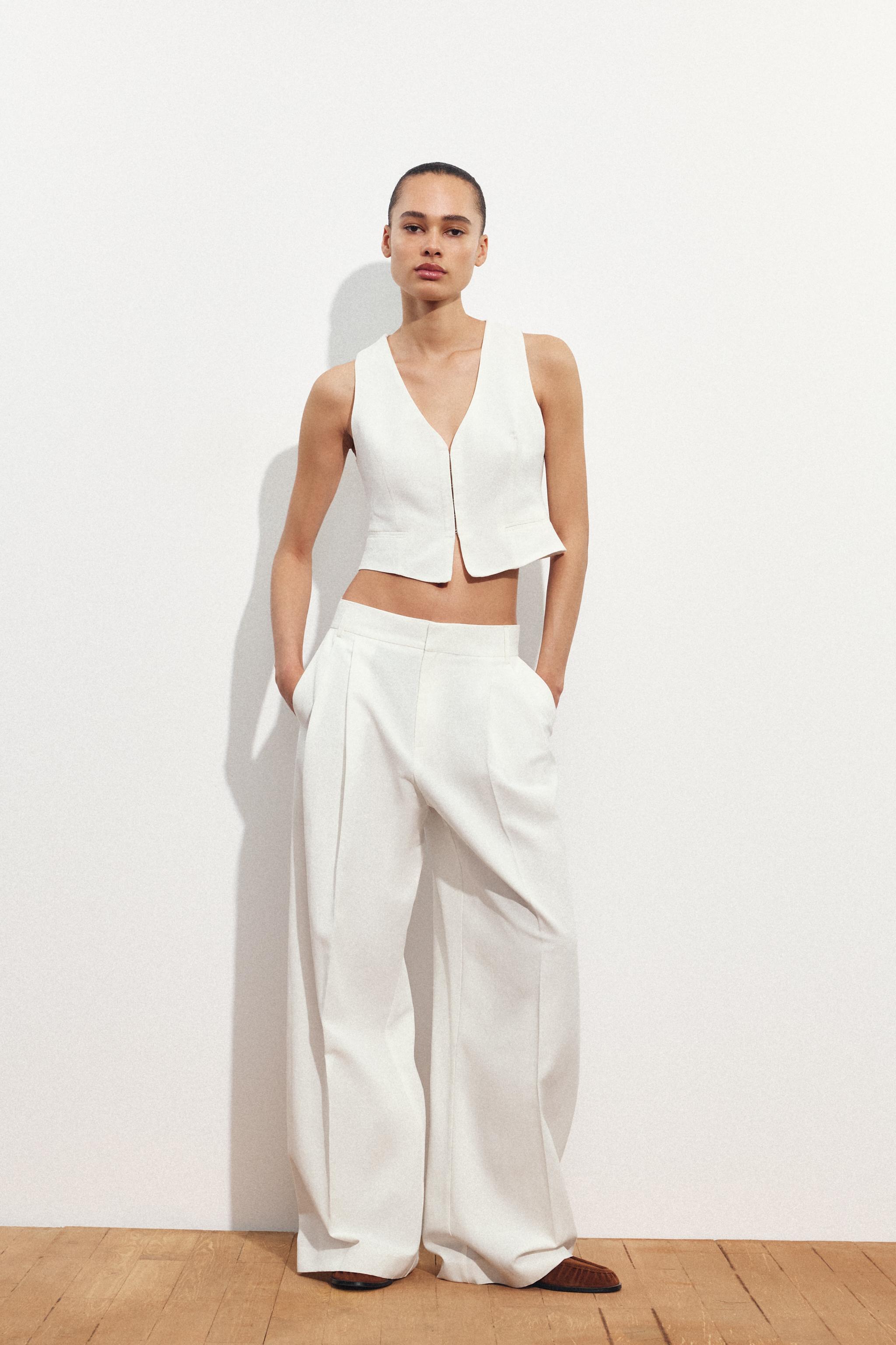 DARTED TROUSERS - White | ZARA Australia