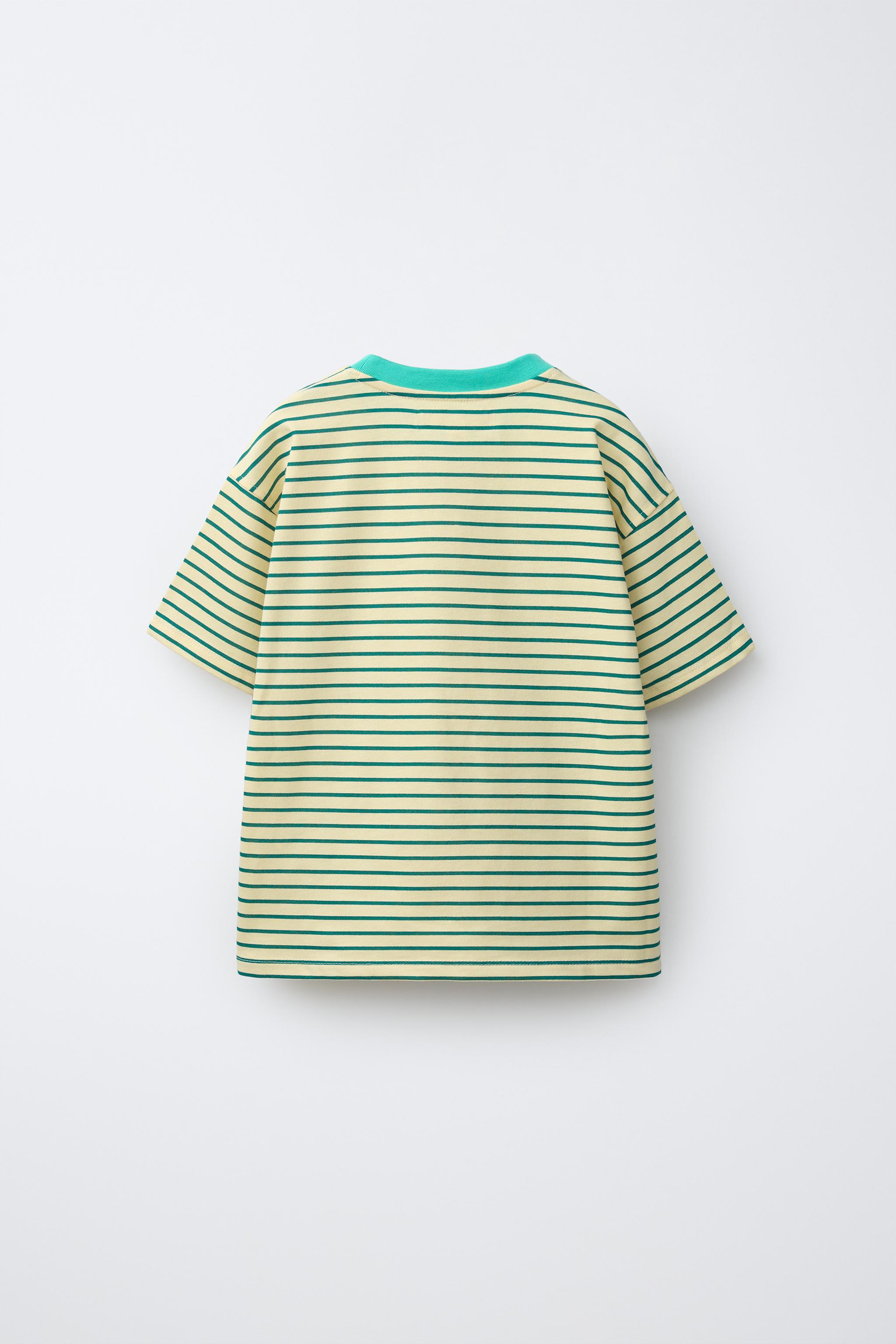 T-SHIRT À RAYURES EN CONTRASTE