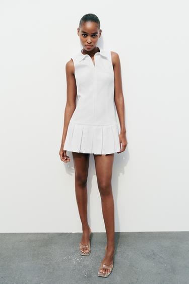 POLKA DOT RUFFLED LONG DRESS - White by Zara - Image 0