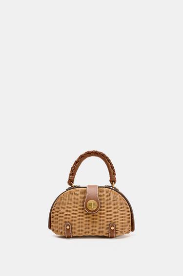 Zara RIGID MINI CROSSBODY BAG - taupe brown - Image 0