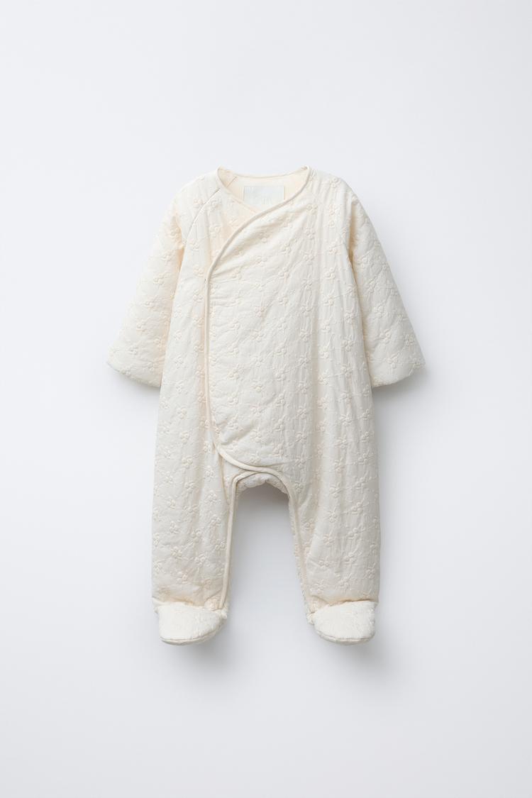 Zara Home Tuta Imbottita Neonato Zara TUTINA IMBOTTITA CON RICAMI