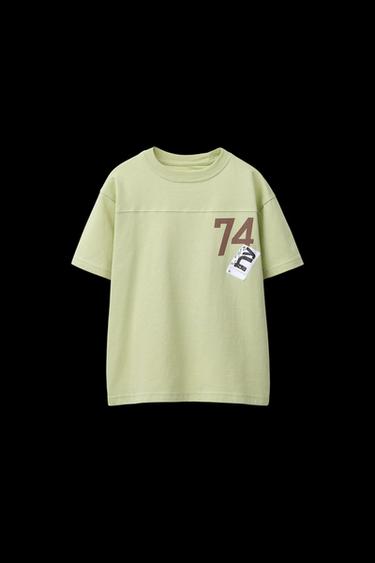 T-SHIRT MIT PRINT - Hellgrün von Zara