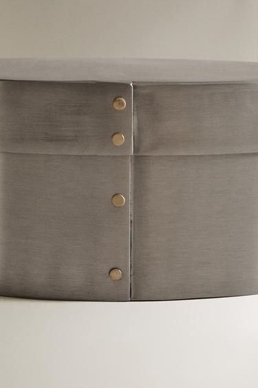 BOÎTE OVALE ACIER INOXYDABLE - Argent foncé de Zara - Image 3