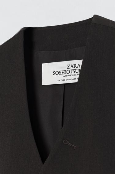 SOSHIOTSUKI x ZARA SUIT WAISTCOAT - Brown / Taupe by Zara - Image 4