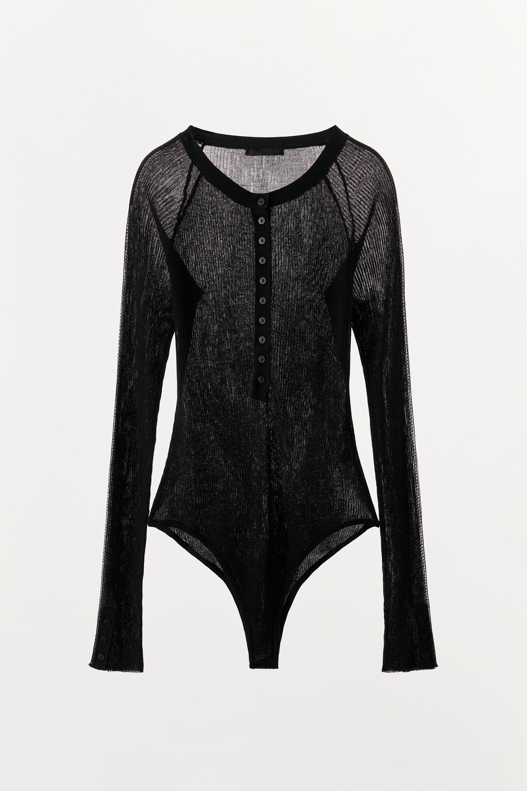 FINE KNIT BUTTON BODYSUIT