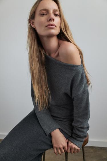 ROBE SOFT BIMATIÈRE - Gris chiné de Zara