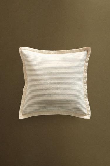 HOUSSE DE COUSSIN COUVRE-LIT RAYURES FIL MÉTALLISÉ - Bleu de Zara - Image 5