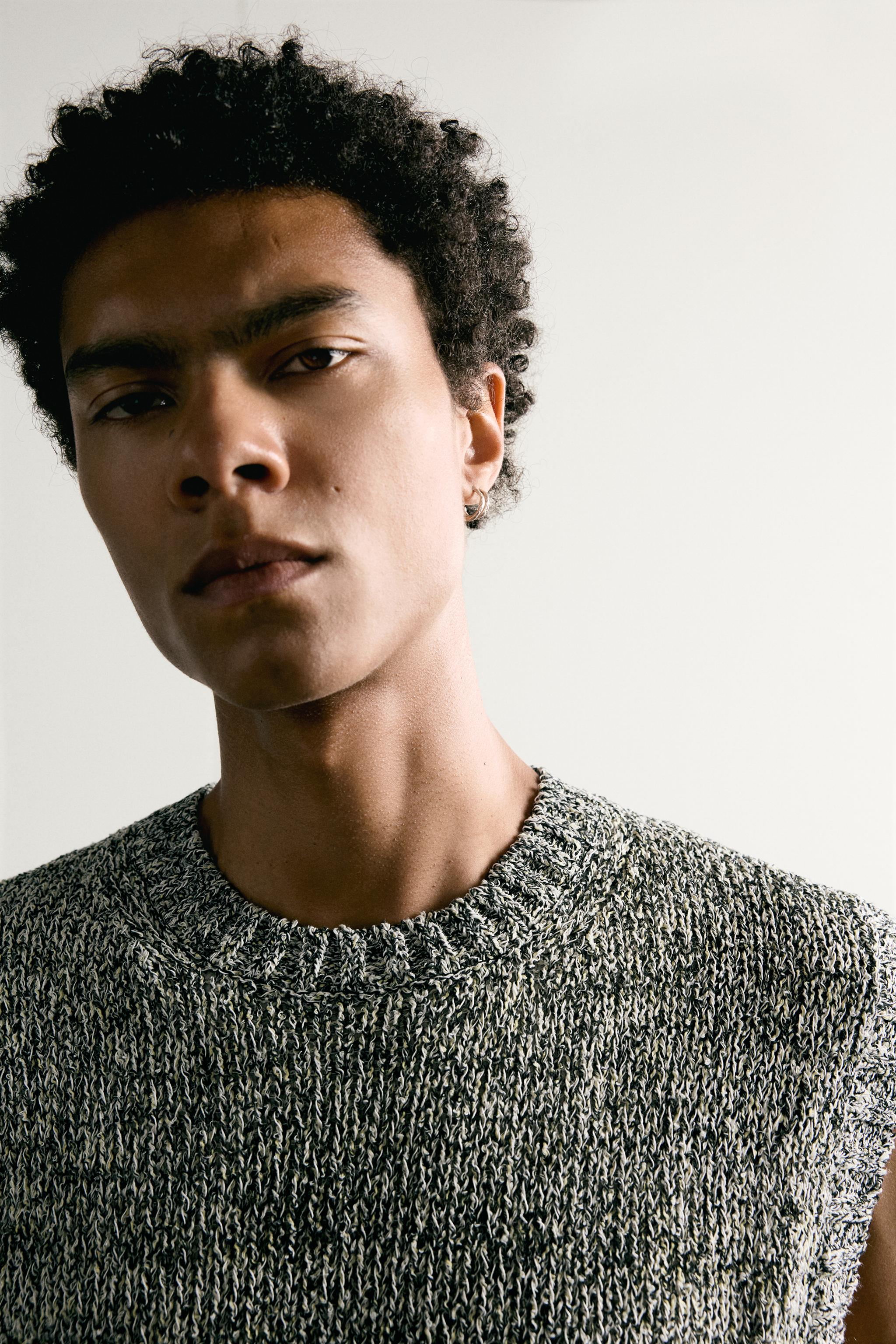 Мужские жилеты Zara TEXTURED KNIT VEST — фото 5