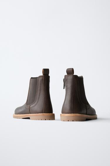 LEATHER CHELSEA BOOTS - Brown by Zara - Image 4