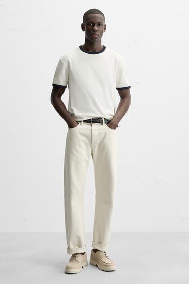 LEATHER DECK SHOES - Ecru White by Zara
