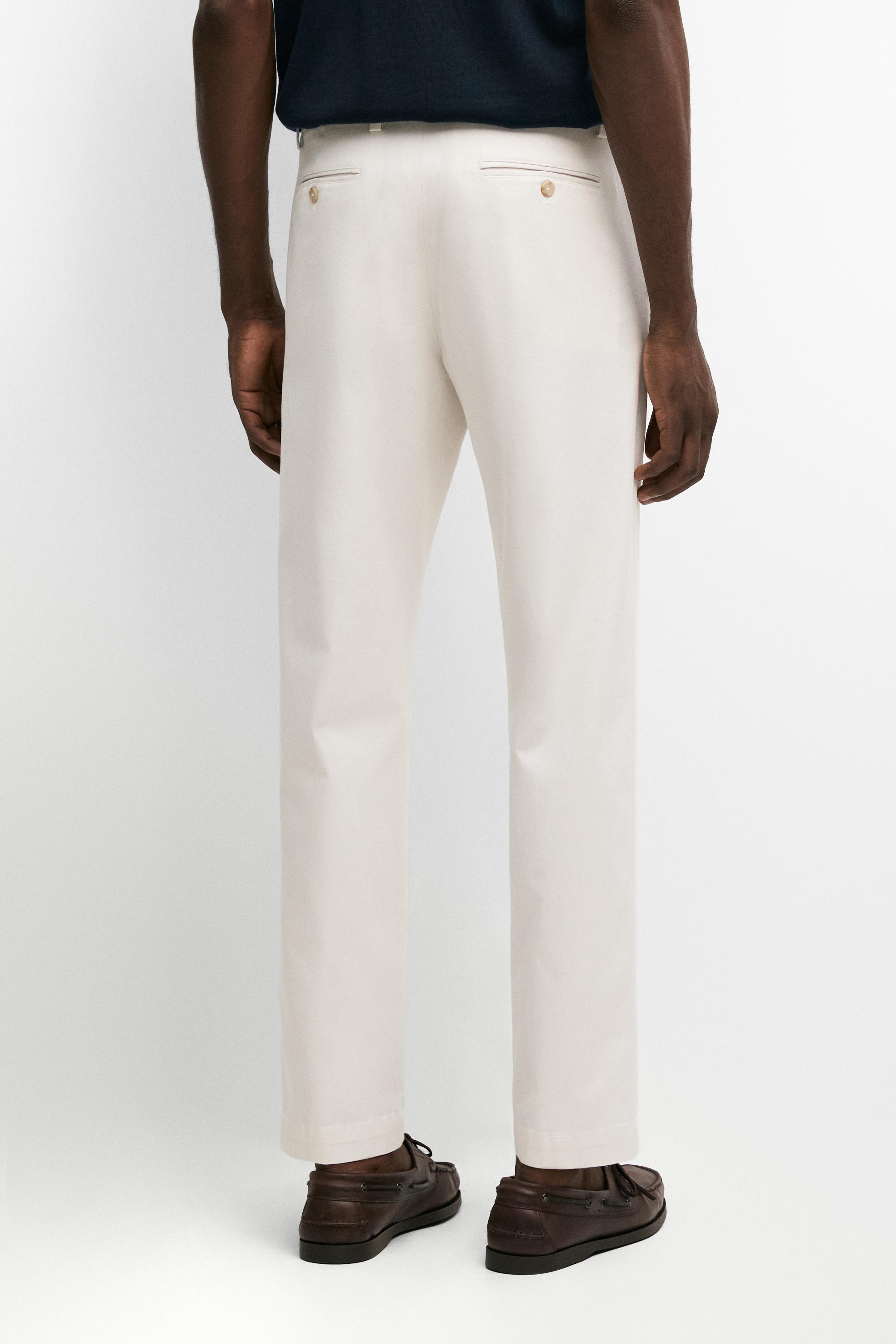 Pantalon slim en coton mélangé