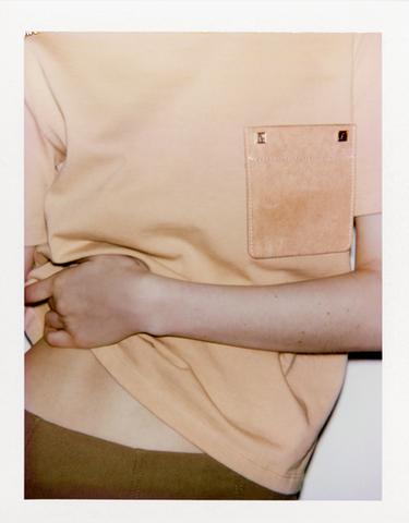 Zara CONTRAST POCKET T-SHIRT - taupe brown