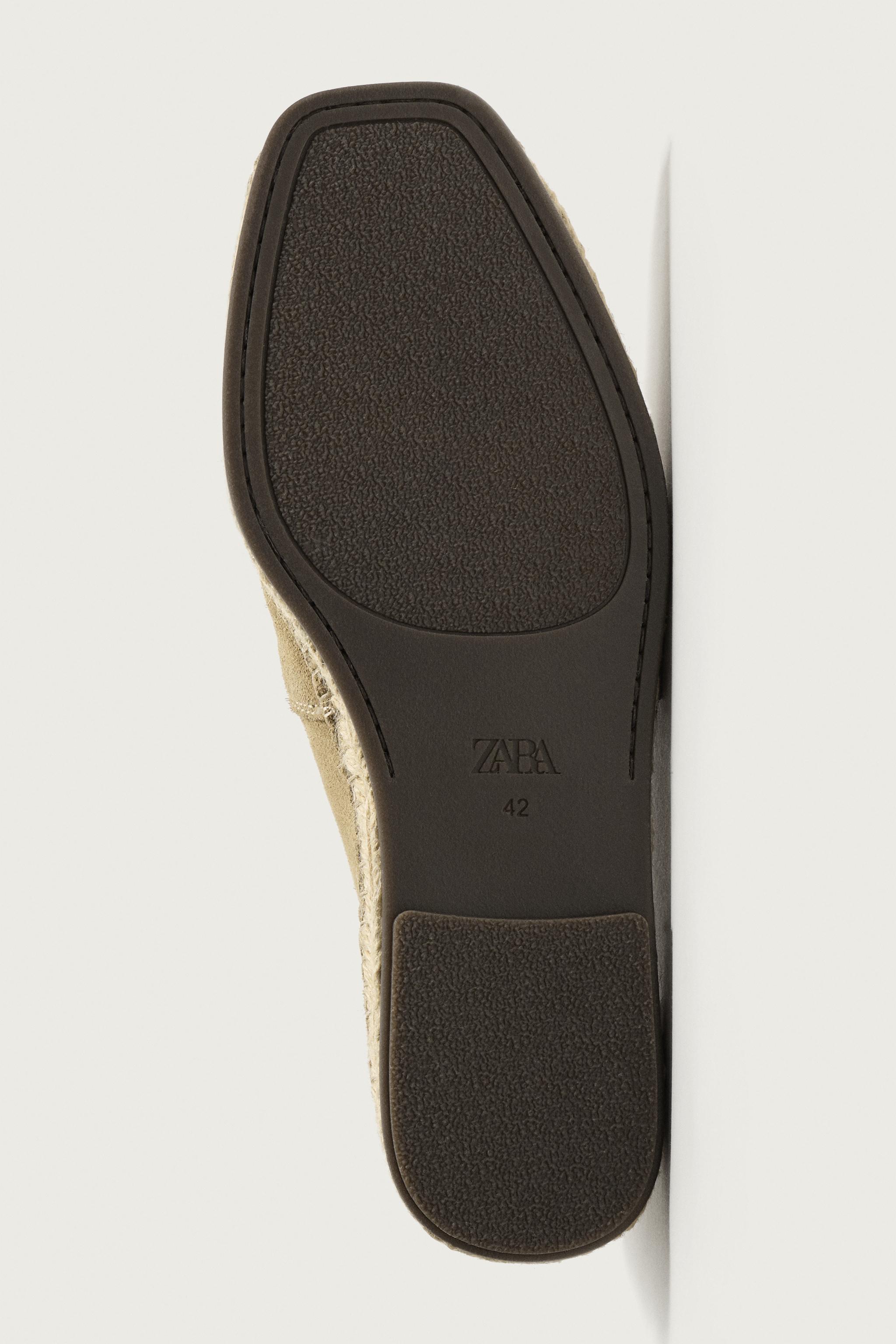 Обувь Zara LEATHER ESPADRILLES — фото 7