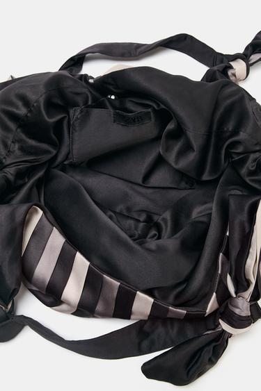 KNOTTED SATIN-EFFECT MAXI BUCKET BAG - Multicoloured by Zara - Image 5