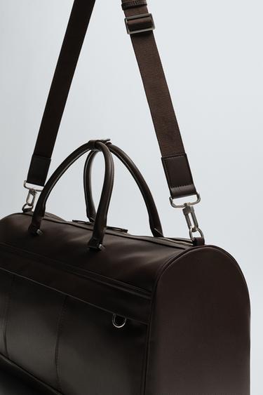 TEXTURED TRAVEL BAG - Brown by Zara - Image 2