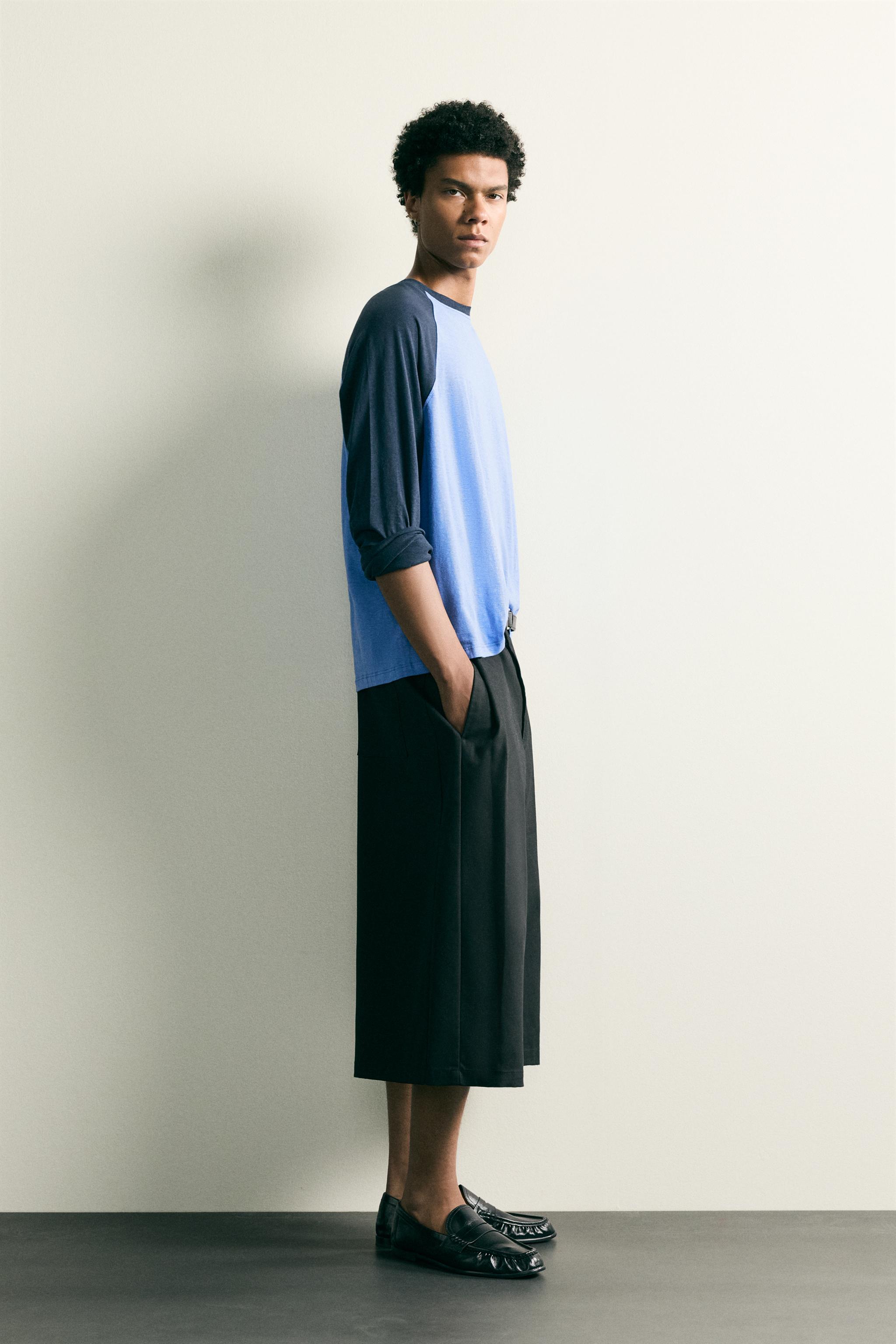 RELAXED FIT CULOTTE PANTS WITH SIDE PLEATS