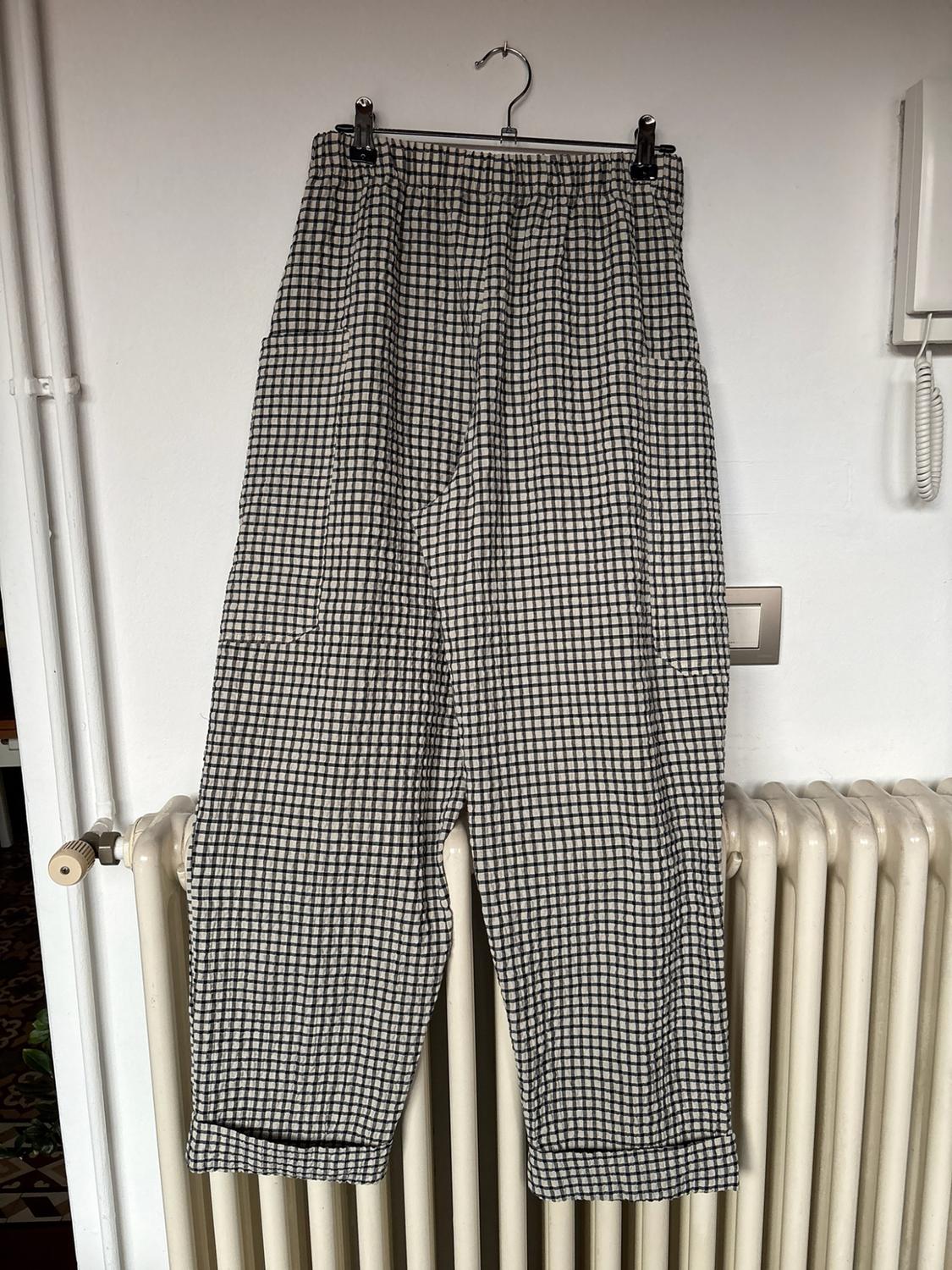 CHECK TROUSERS WITH ELASTIC WAIST - Image 2