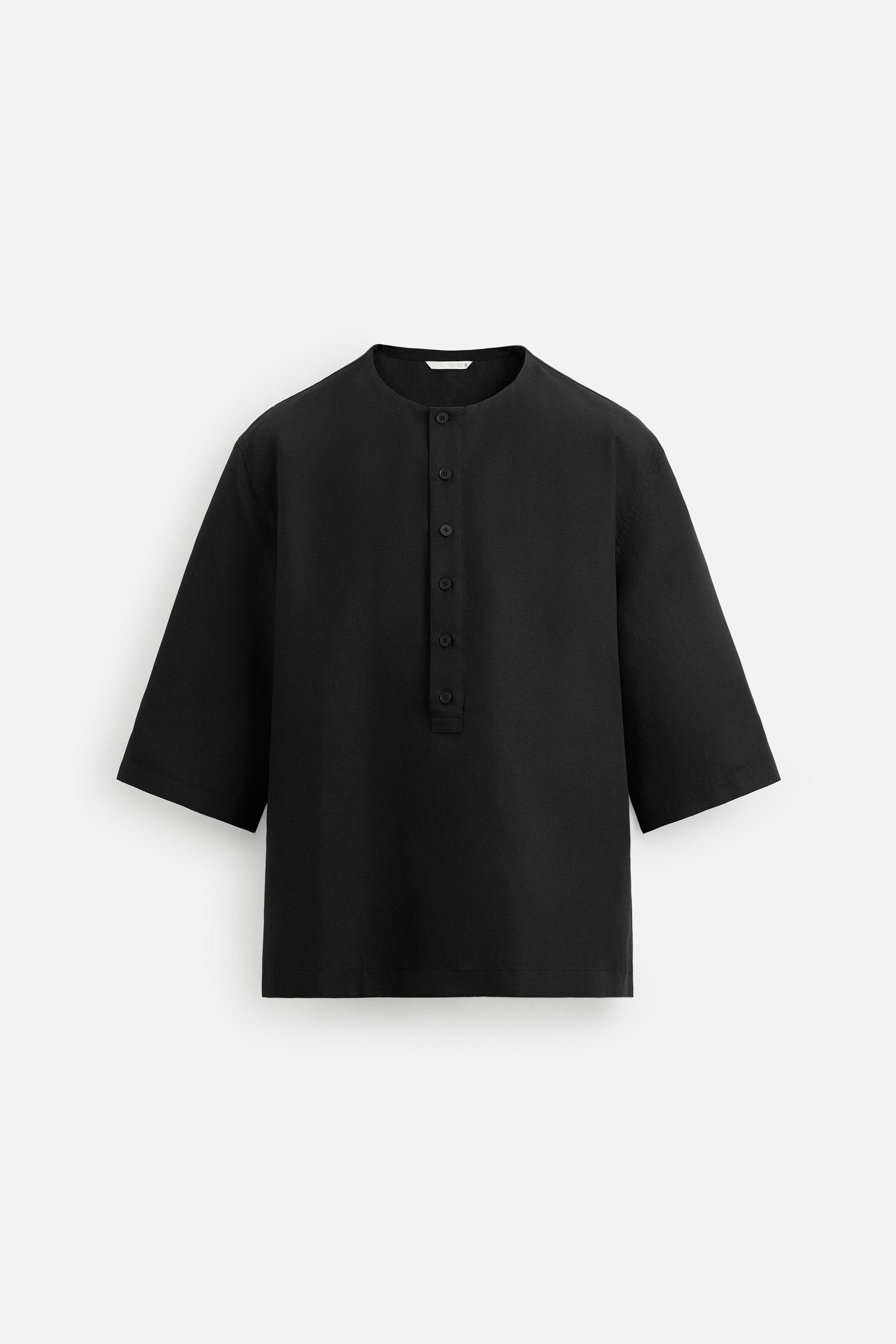 【ZARA】RELAXED FIT デニムシャツ ブラック | 7545/480/800 RELAXED FIT デニムシャツ - ブラック | ZARA Japan / 日本