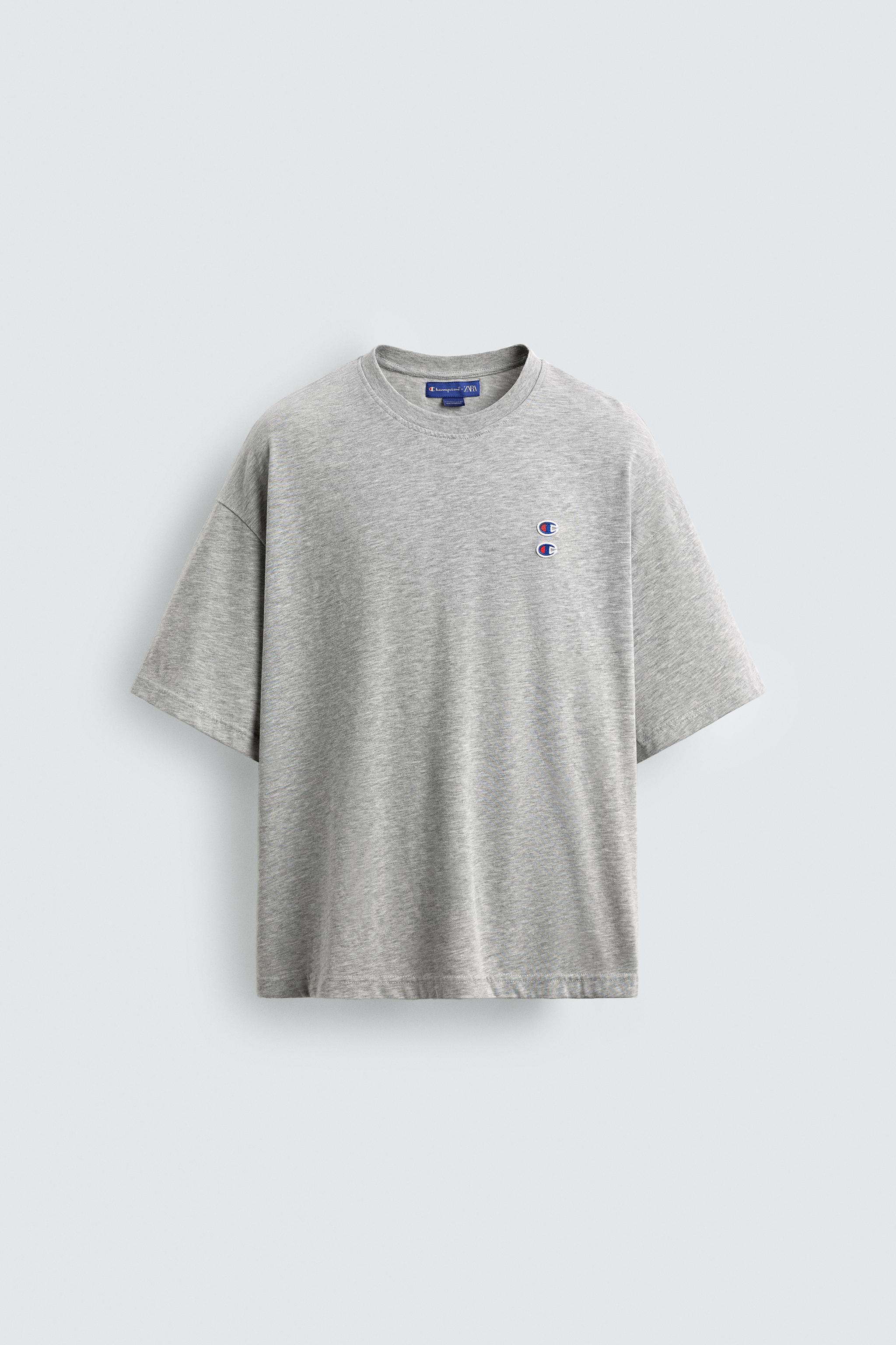CHAMPION ® X ZARA PATCH T-SHIRT - Blue marl | ZARA United States