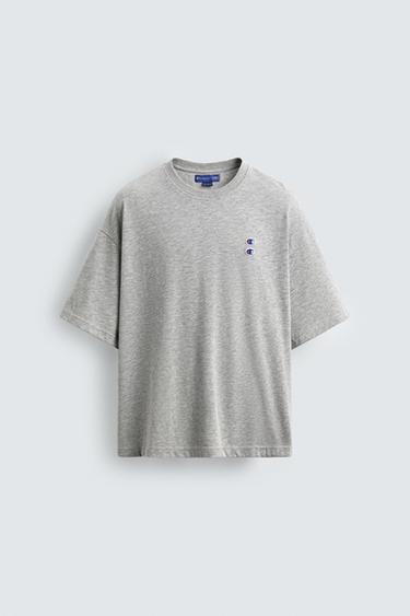 CHAMPION® X ZARA PATCH T-SHIRT - Grey marl by Zara