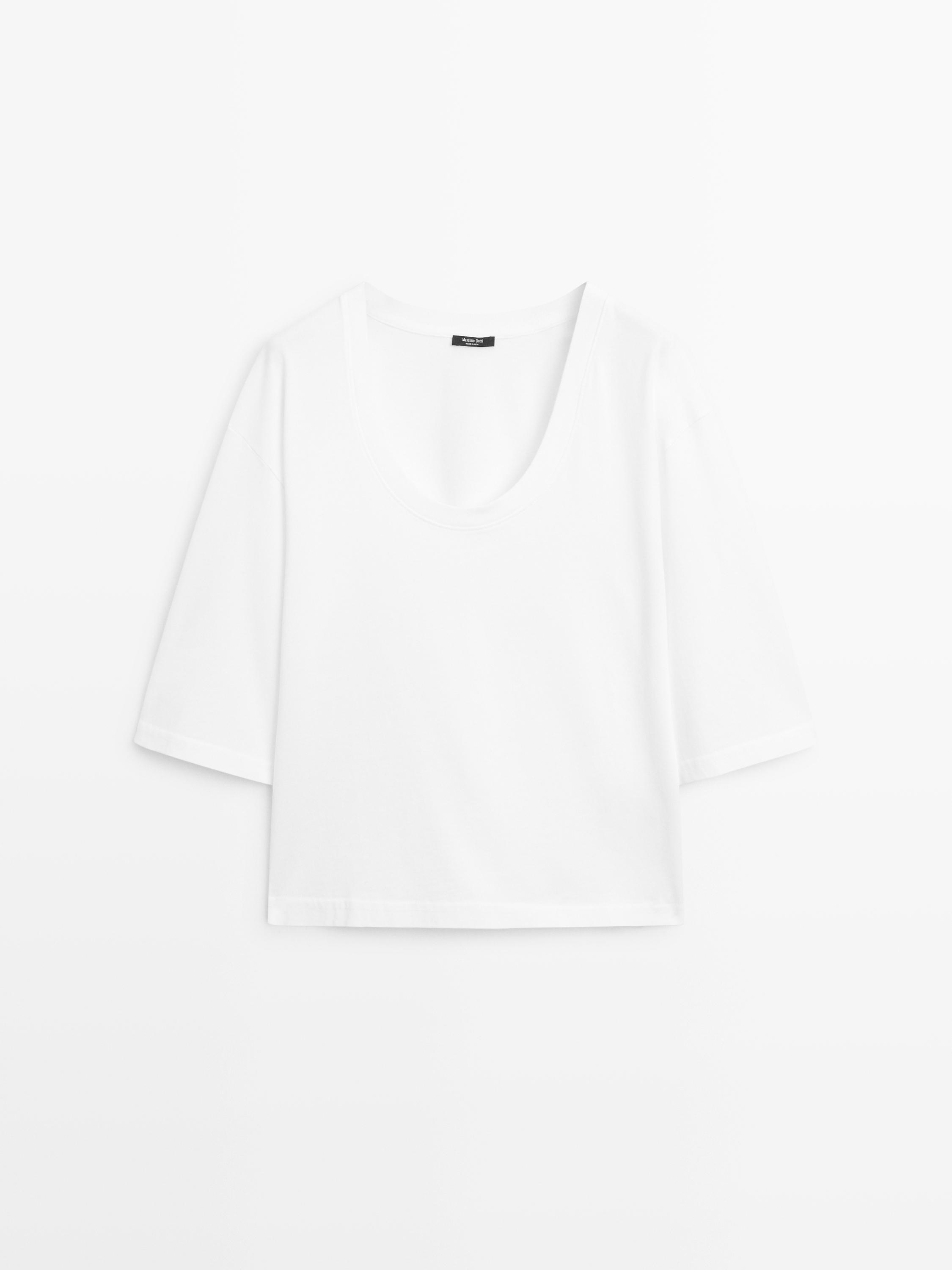 T-shirt col ras du cou 100 % coton