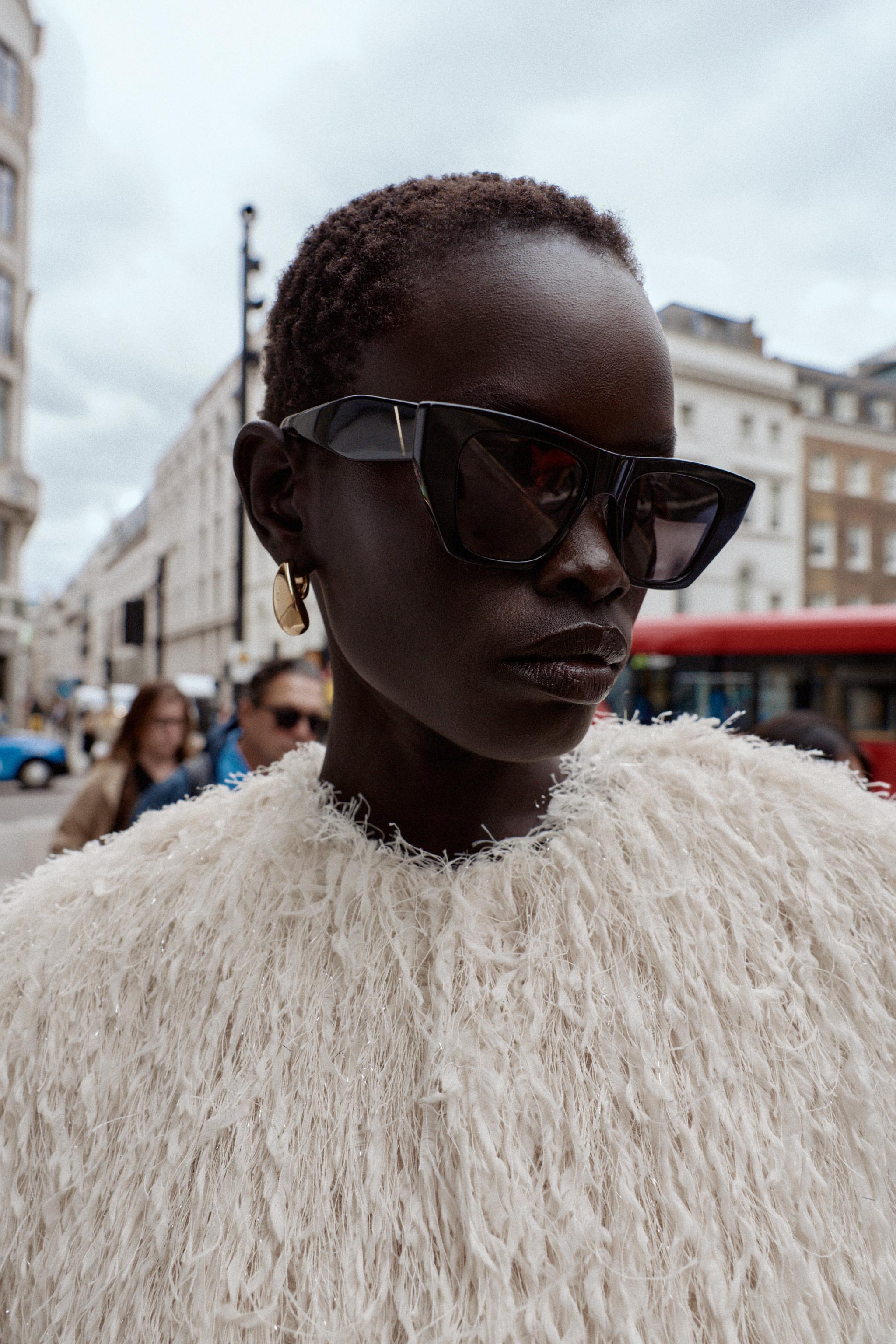 FEATHER FRINGE METALLIC THREAD JACKET - Ecru | ZARA United States