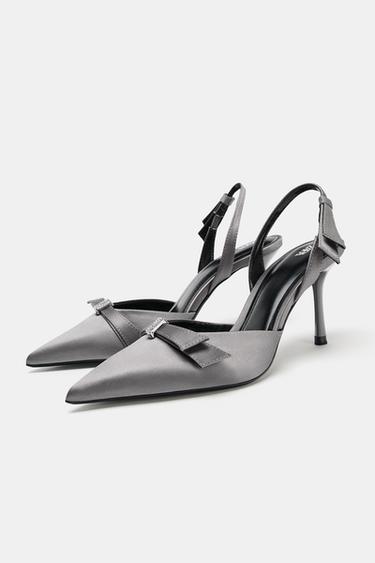 SLINGBACK STILETTO HEELS - Grey by Zara